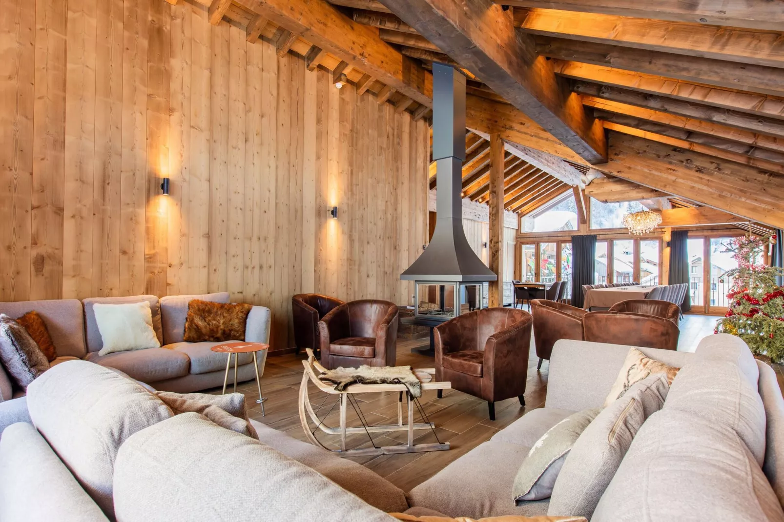 CHALET LE 360-Woonkamer