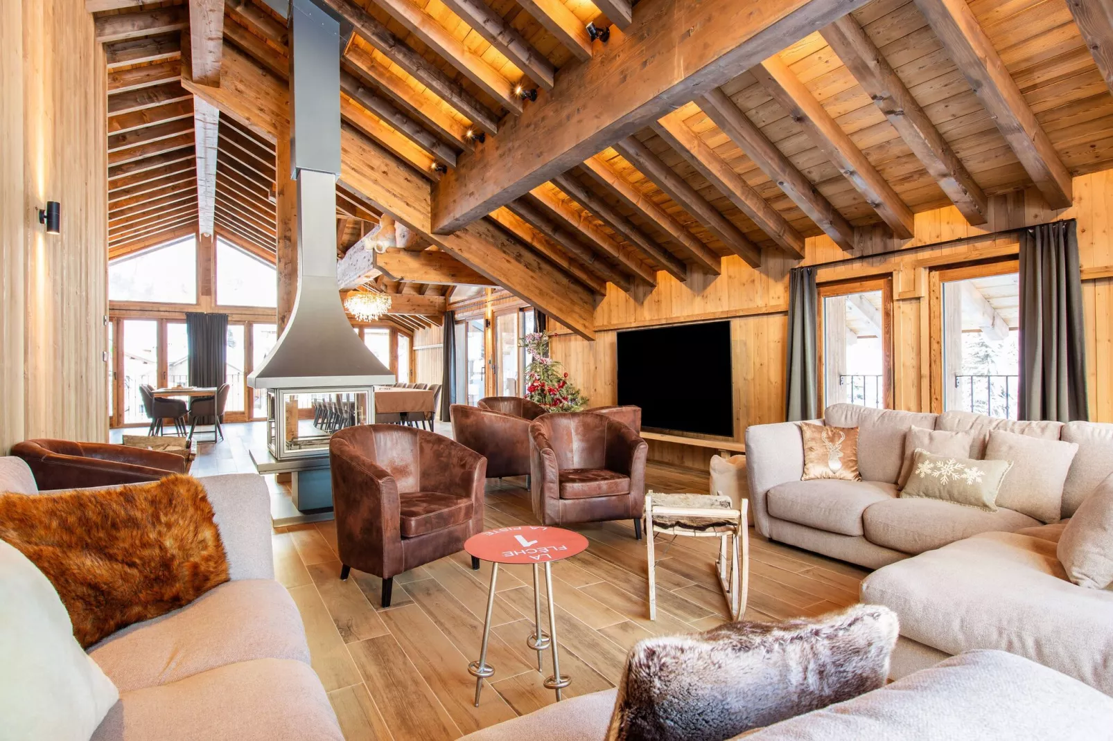 CHALET LE 360-Woonkamer