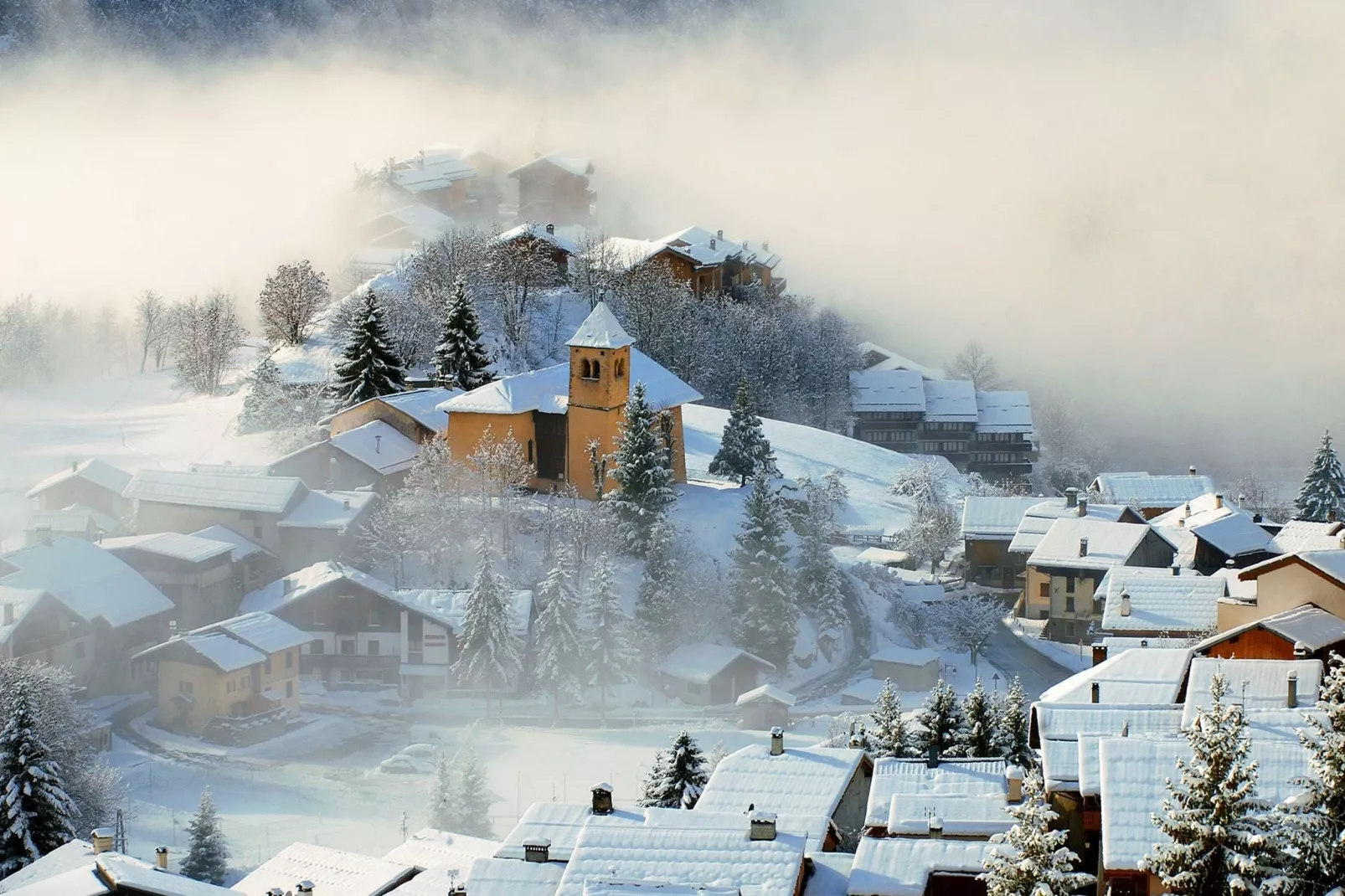 Chalet de la Côte-Gebied winter 1km