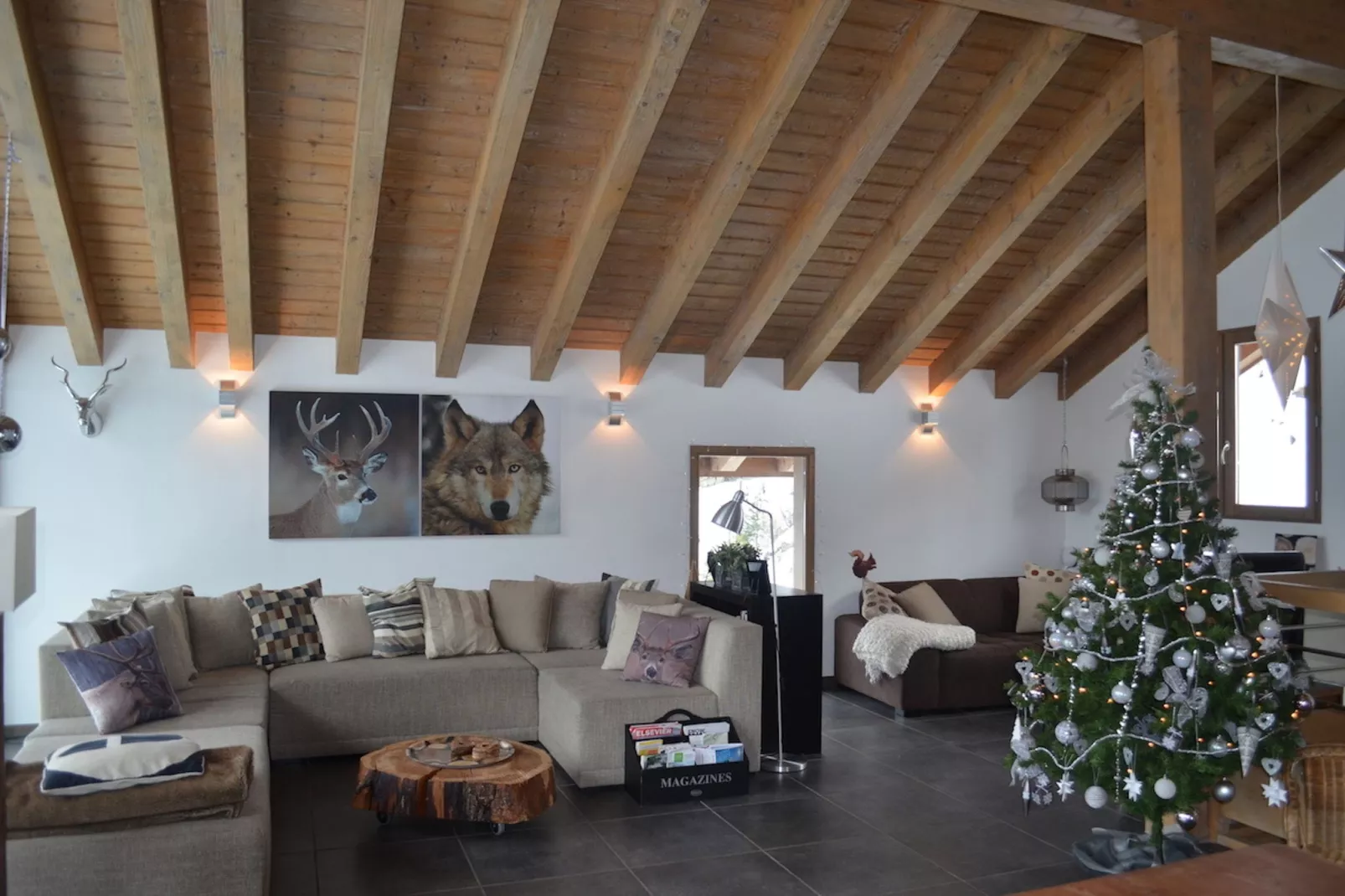 Chalet la Carline - VALFRÉJUS MODANE-Woonkamer