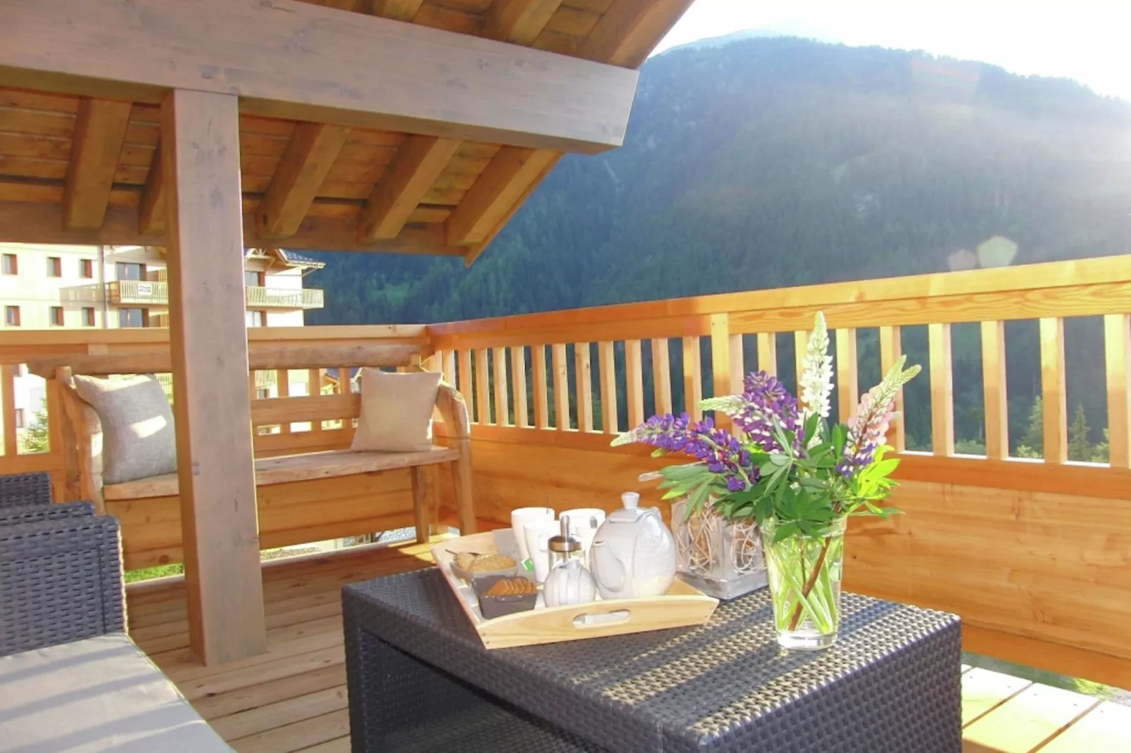 Chalet la Carline - VALFRÉJUS MODANE-Terrasbalkon