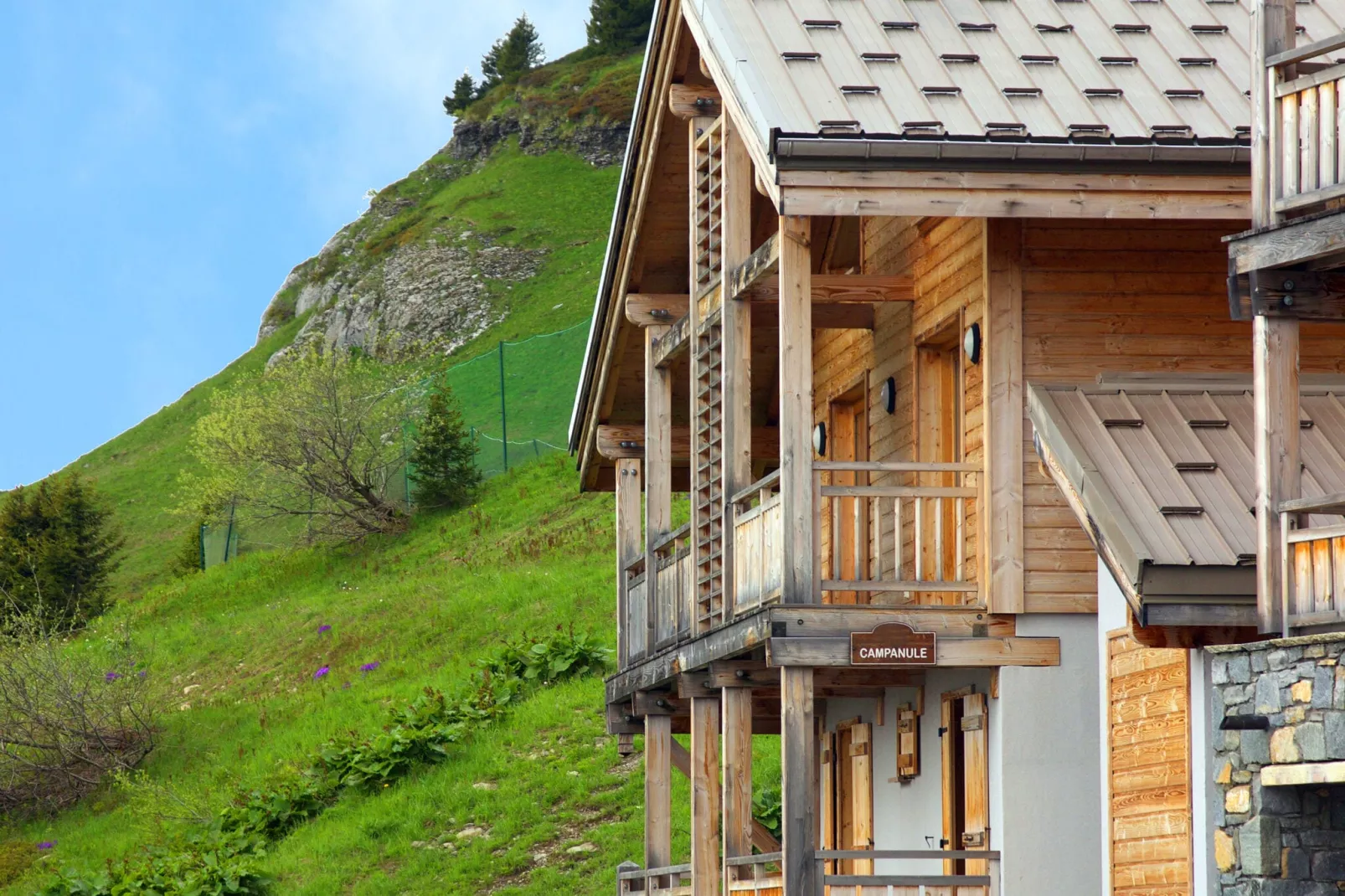 Authentiek appartement in het skigebied Le Grand Massif-Buitenkant zomer