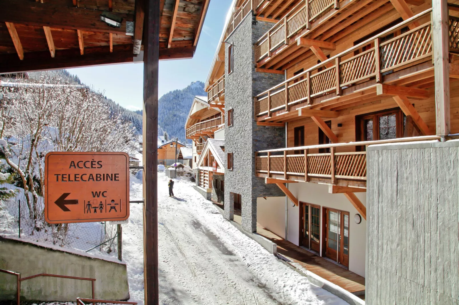 Les Fermes de Chatel 2-Gebied winter 1km