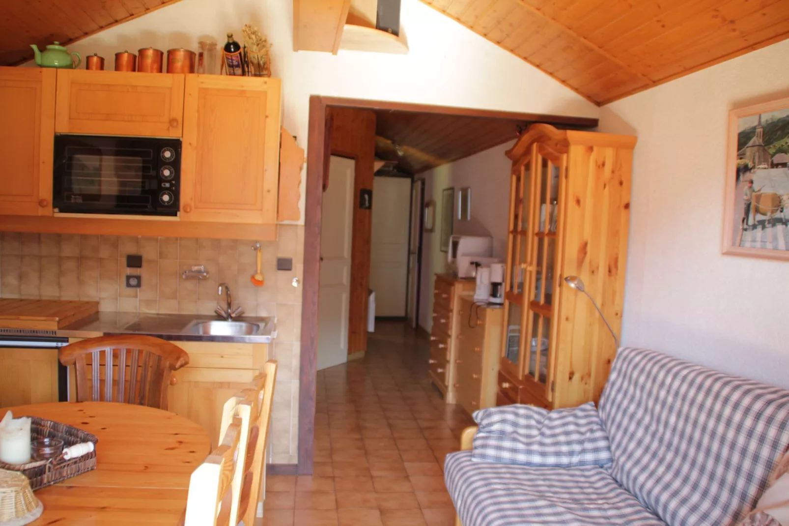 Gezellig appartement op slechts 600 meter van de skiliften-Woonkamer