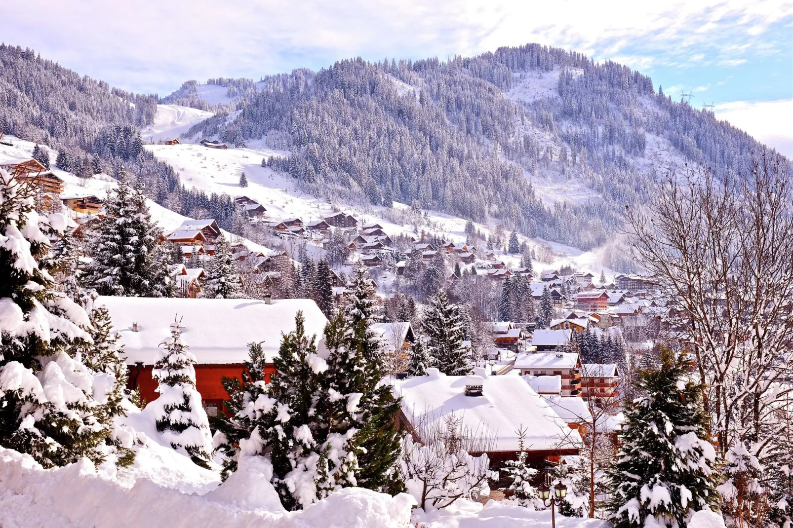 Gezellig appartement in Châtel met skilift nabij-Uitzicht winter