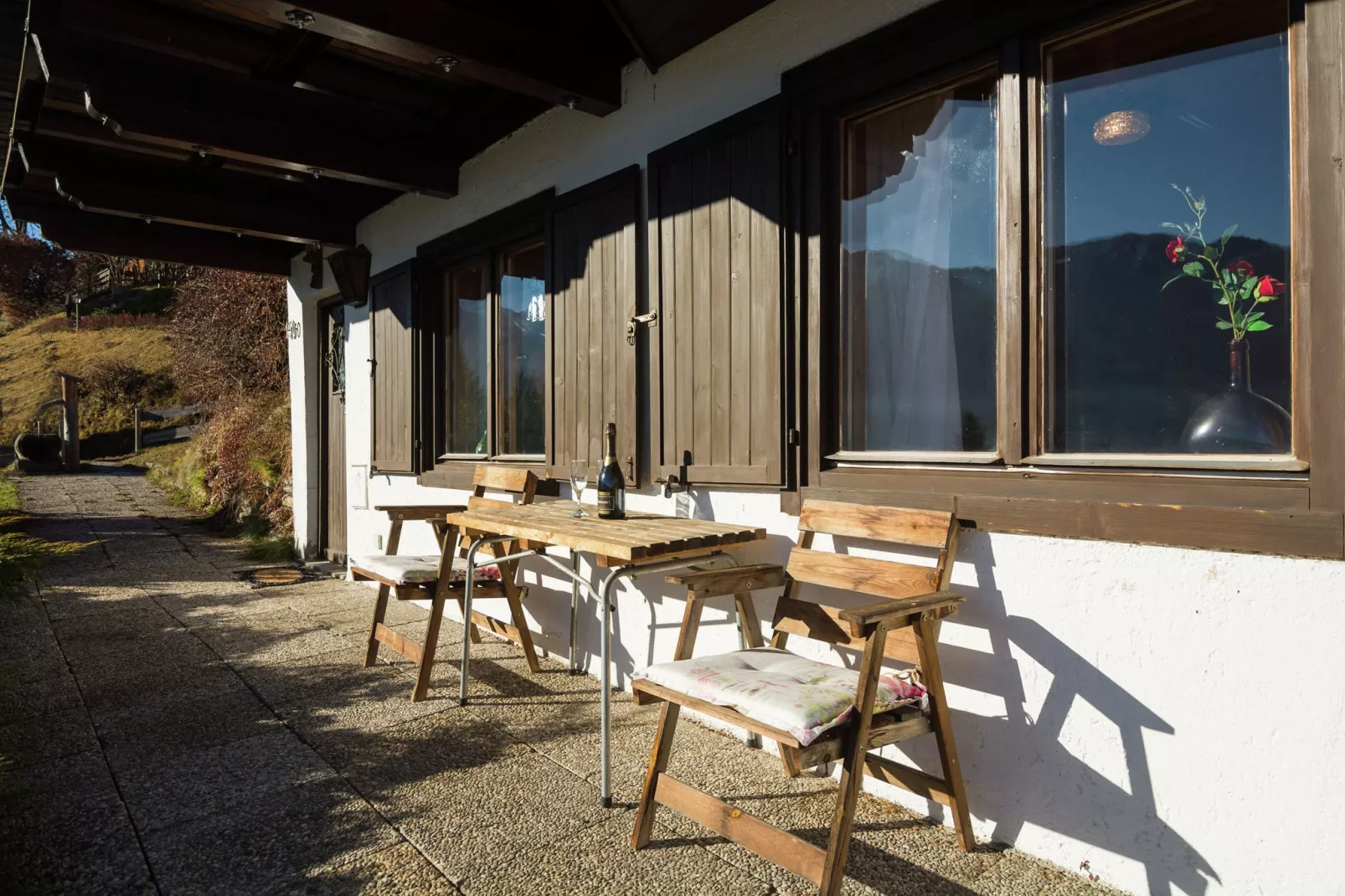 Chalet an der Piste-Terrasbalkon