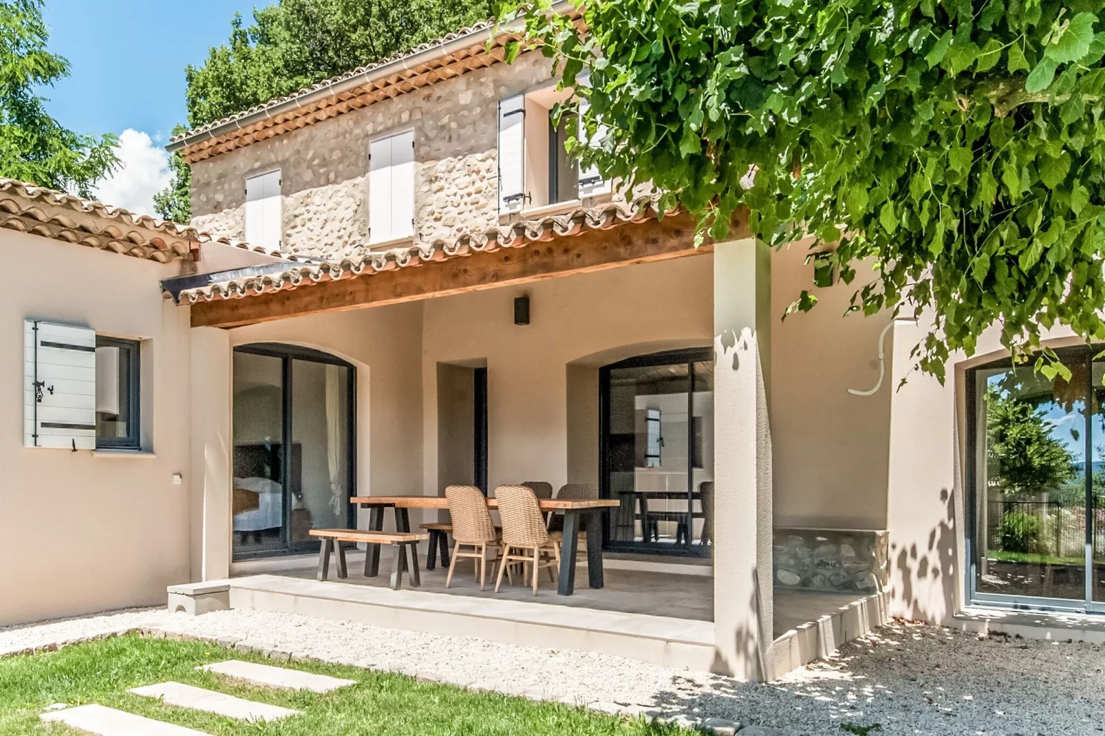 Villa Pouperas Vaison la Romaine-Buitenkant zomer