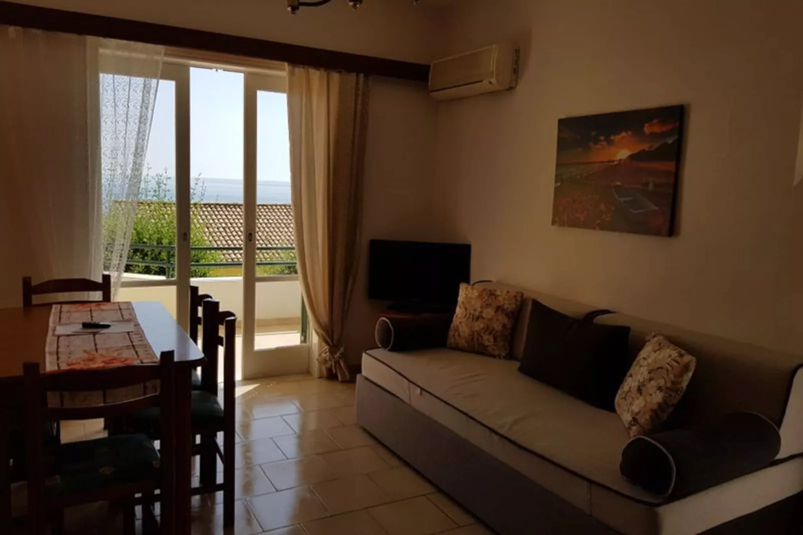 Corfu Glyfada Apartment 90-Woonkamer