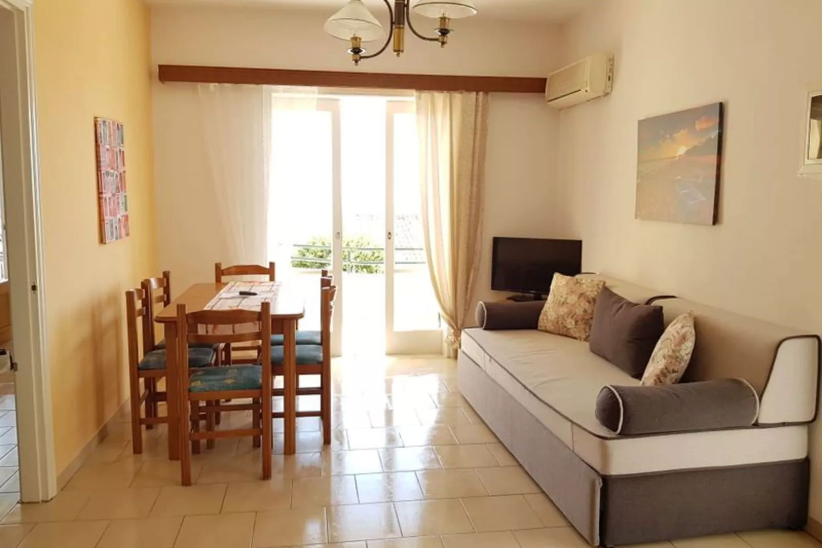 Corfu Glyfada Apartment 90-Woonkamer