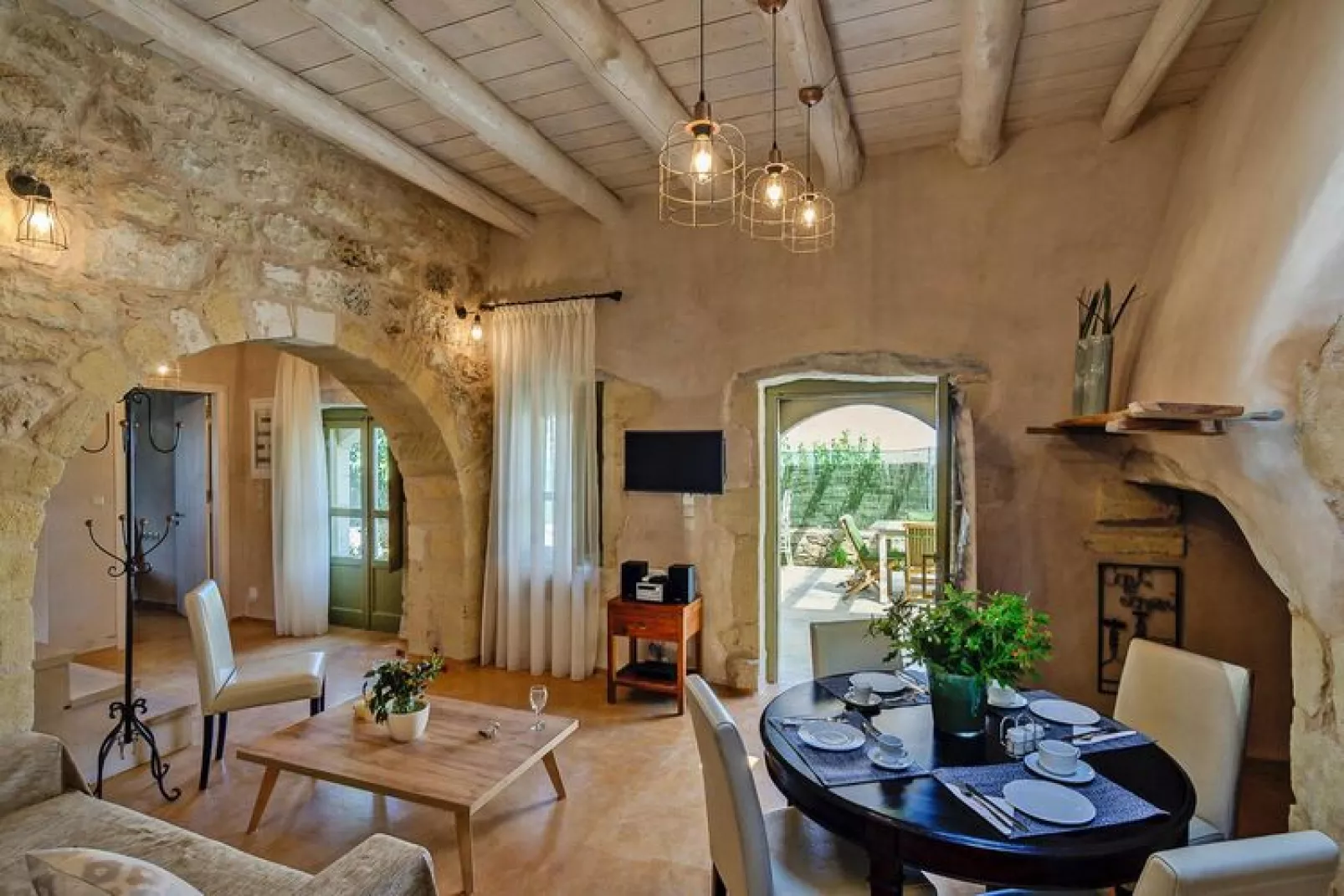 Holiday home, Kastellos-Villa Leonanto-Woonkamer