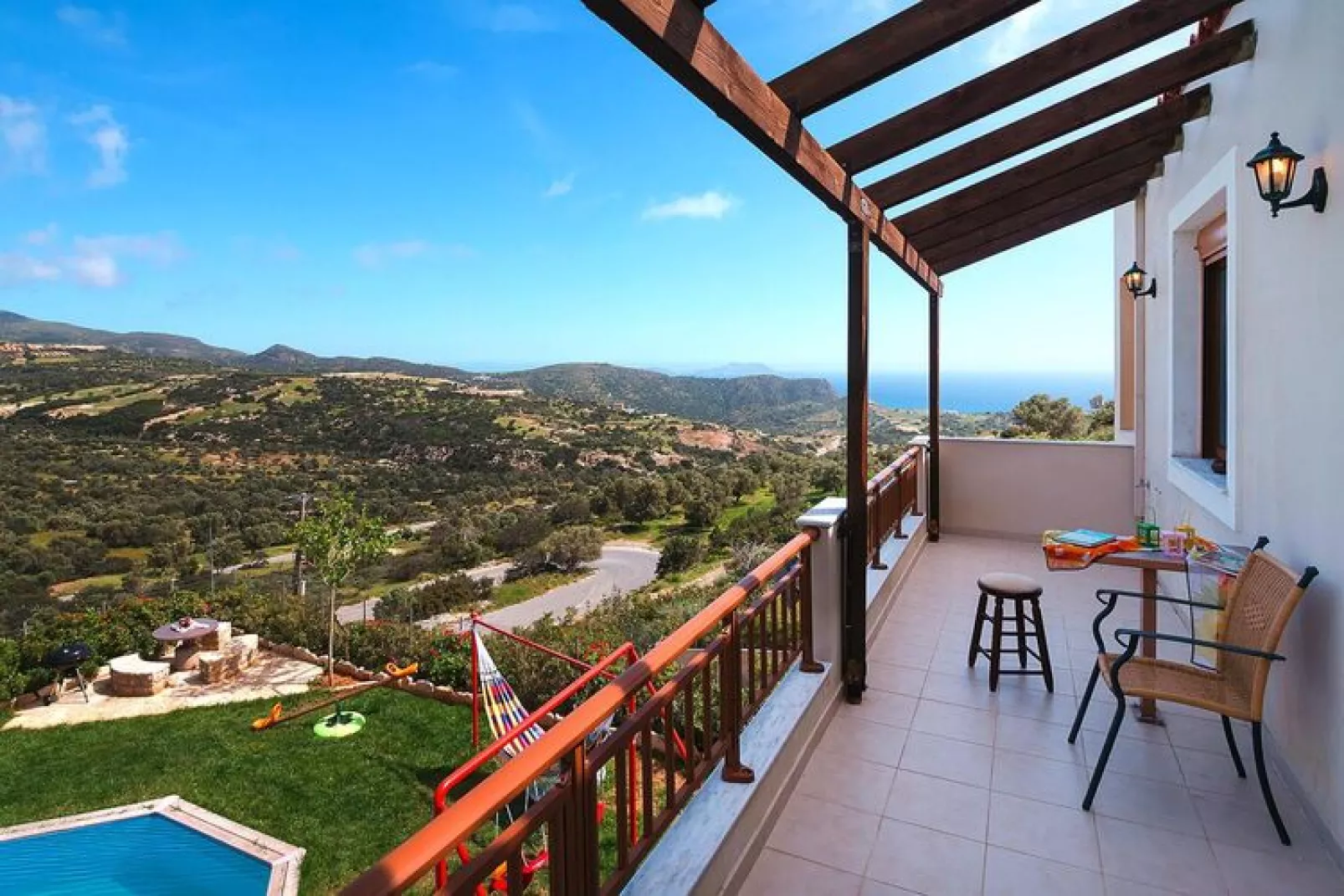 Villa, Triopetra-Villa Nikos-Terrasbalkon