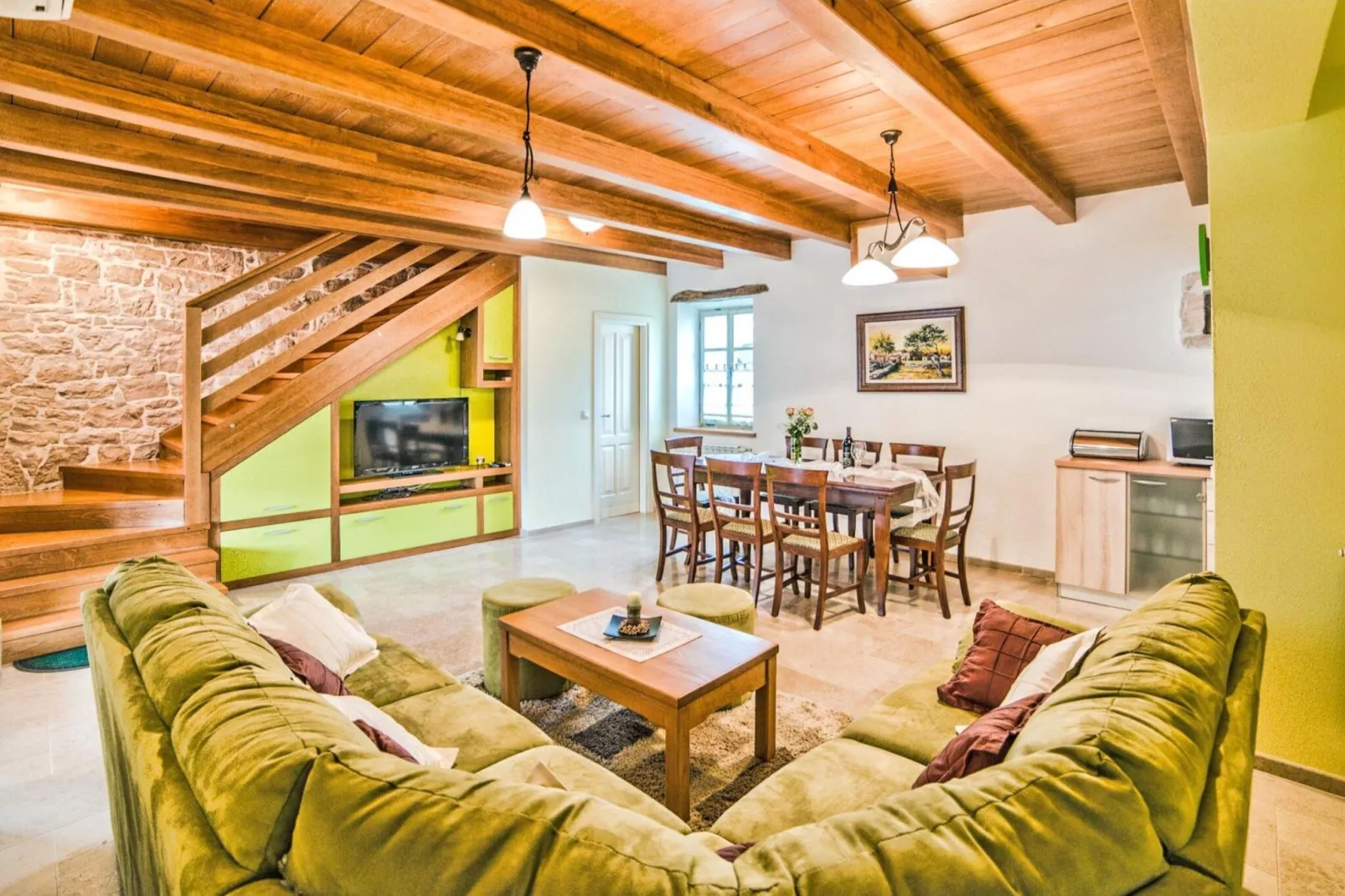 Villa Bubani with Private Pool-Woonkamer
