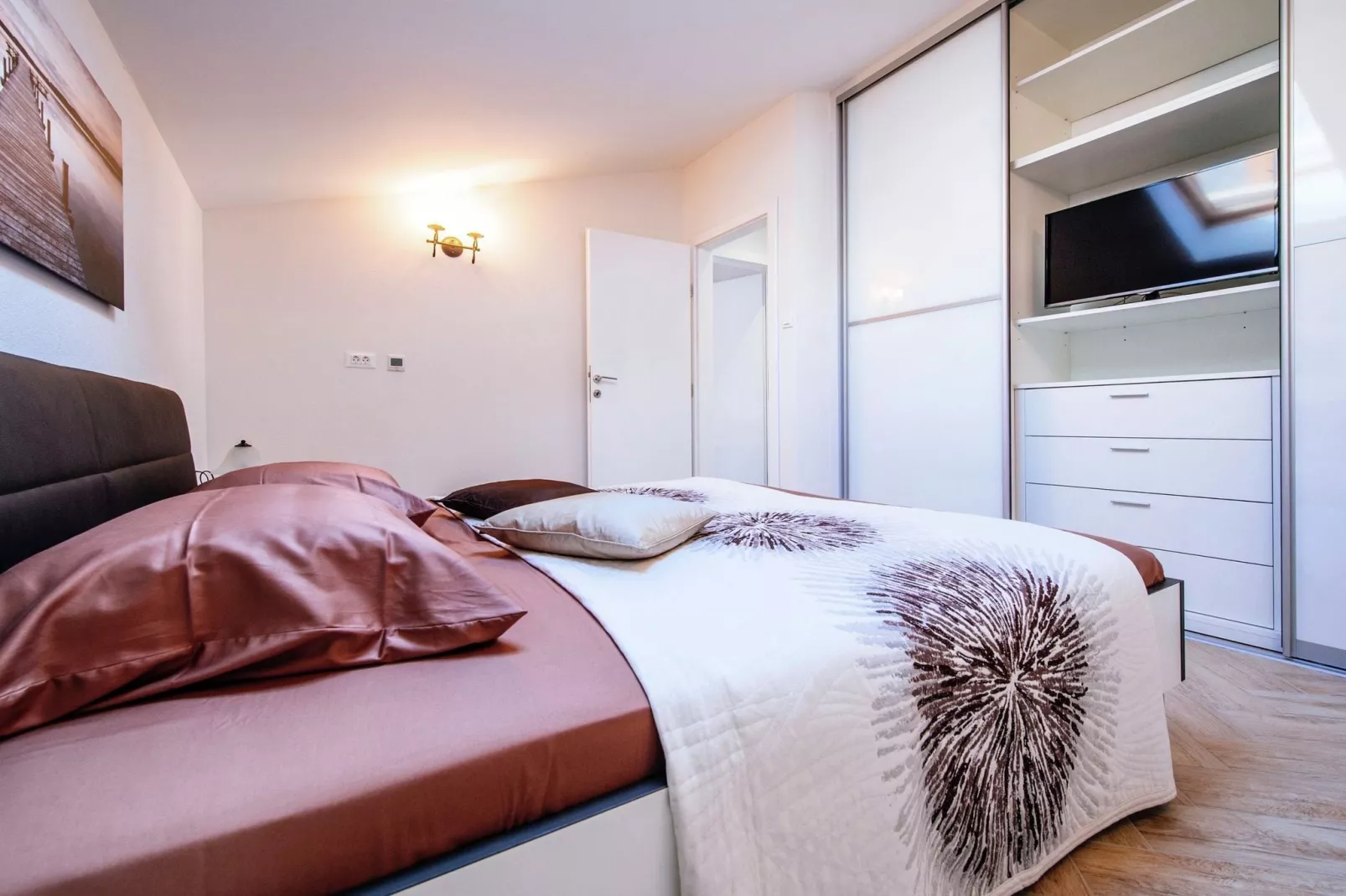 Luxurious apartment Loreta-Slaapkamer