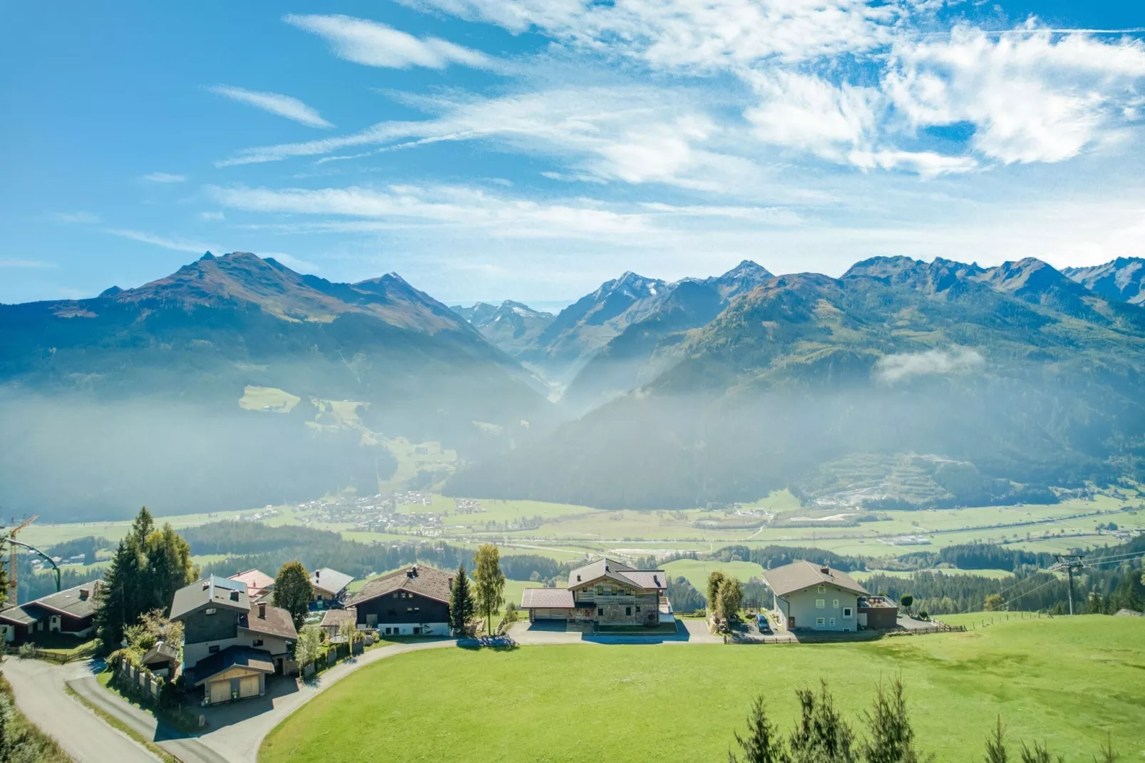 Panorama Chalet Barda-Gebieden zomer 5km