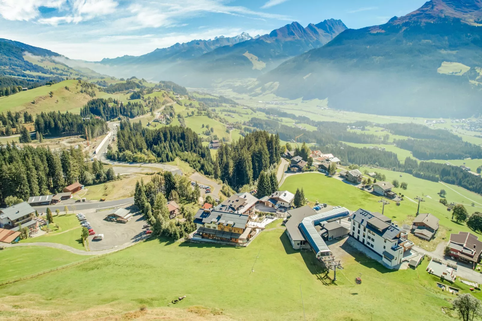 Panorama Chalet Barda-Gebieden zomer 20km