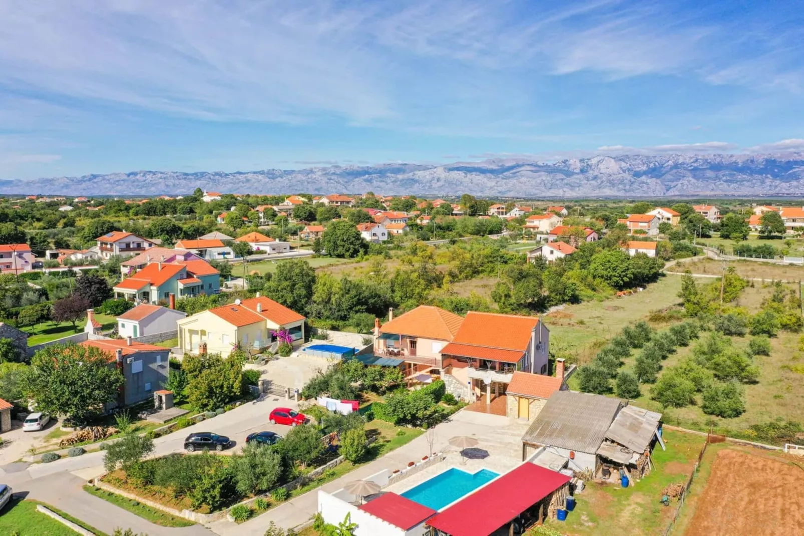 Villa Miki-Gebieden zomer 1km