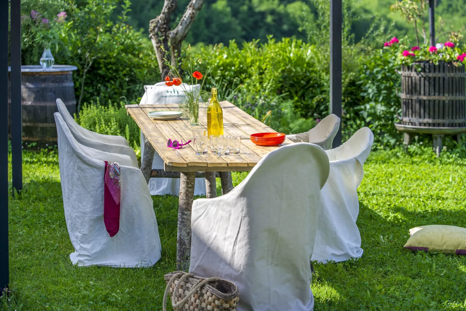 Casa Volpara-Tuinen zomer