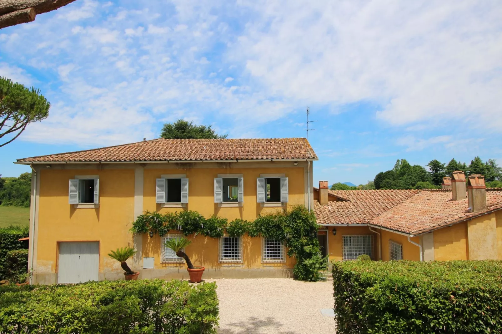 Villa Manziana-Buitenkant zomer