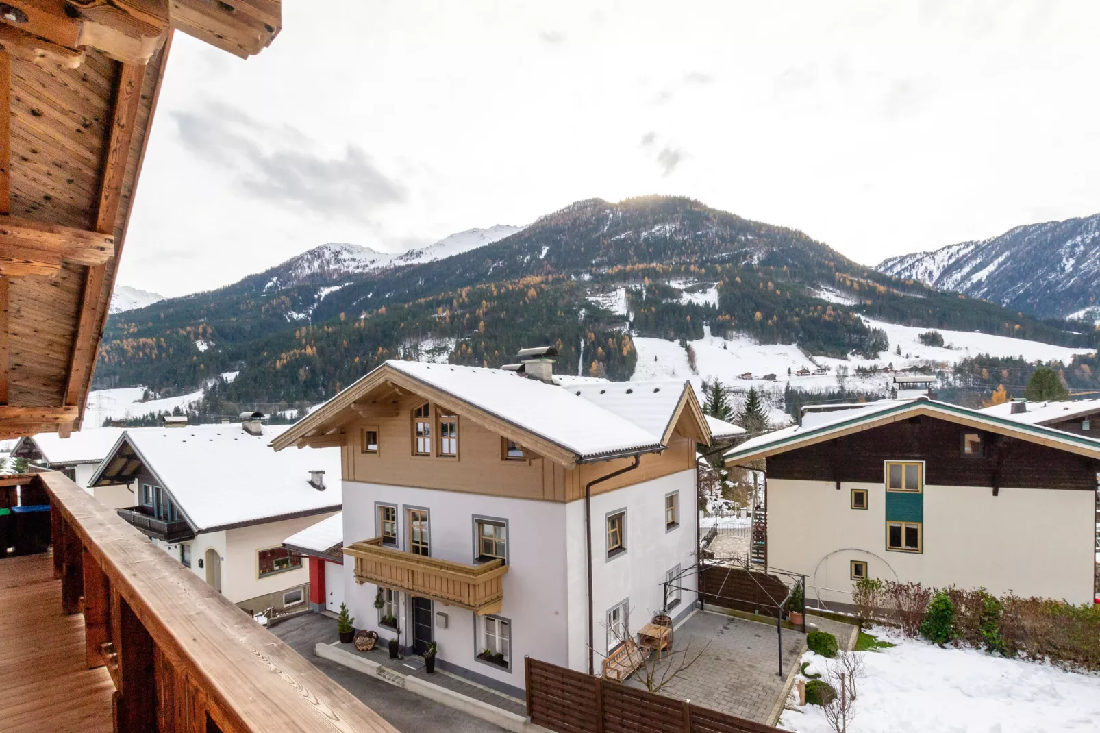 Chalet Bergerblick Wildkogel Arena-Uitzicht winter