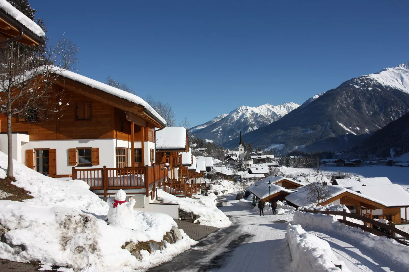 Chalets im Wald-Uitzicht winter