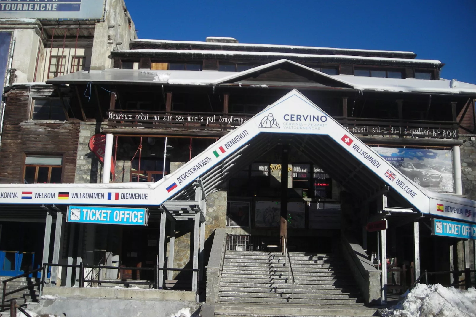 Residenza Cervinia Bilo Piano Cinque-Gebied winter 1km