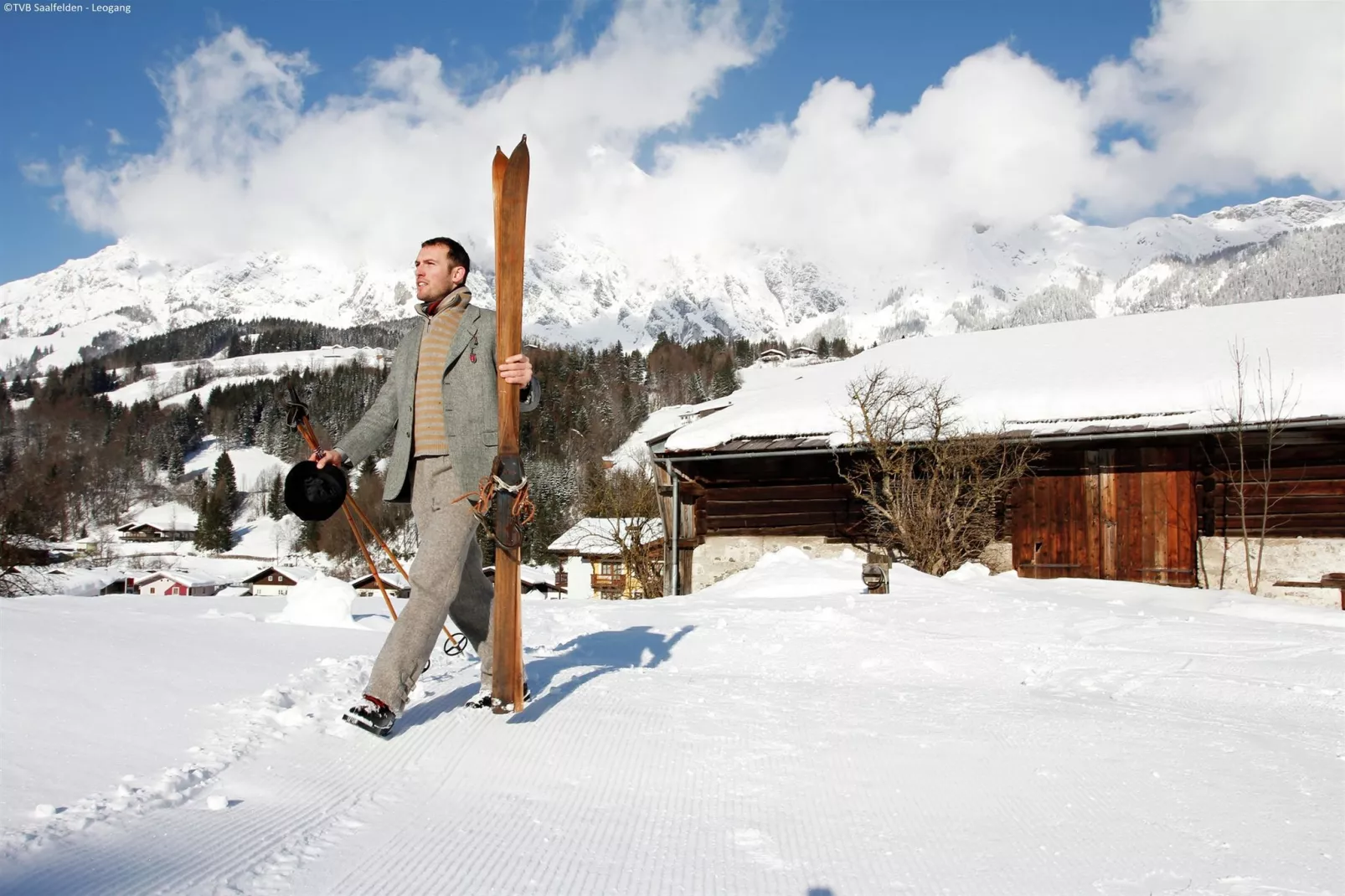 Luxe chalet in Saalbach-Hinterglemm nabij skigebied-Gebied winter 5km