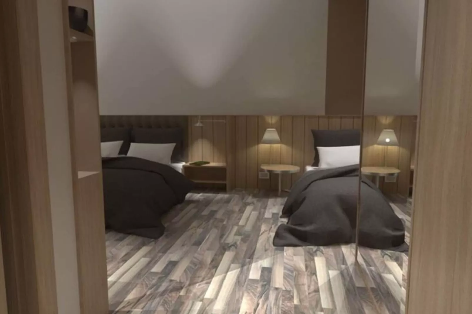 Modern appartement in Mestre vlak bij de zee-Slaapkamer