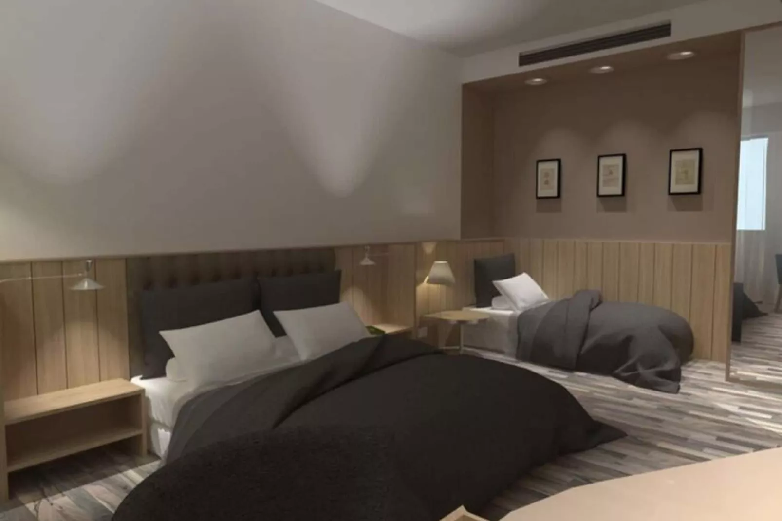Modern appartement in Mestre vlak bij de zee-Slaapkamer