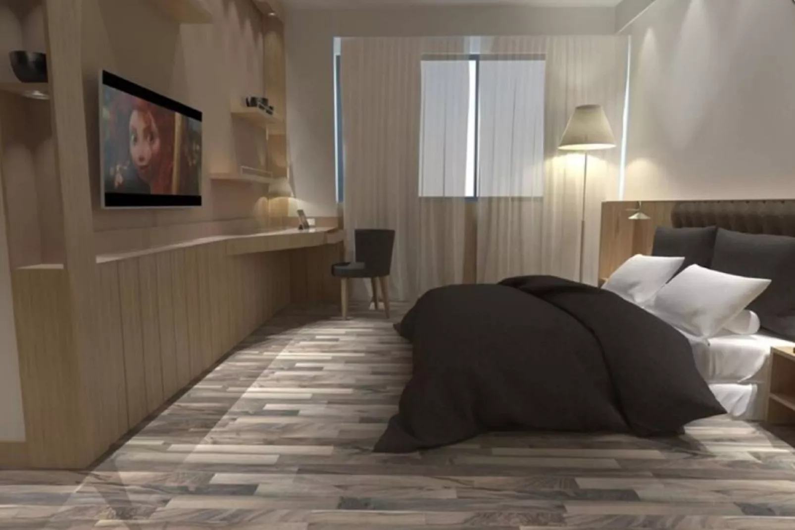 Modern appartement in Mestre vlak bij de zee-Slaapkamer
