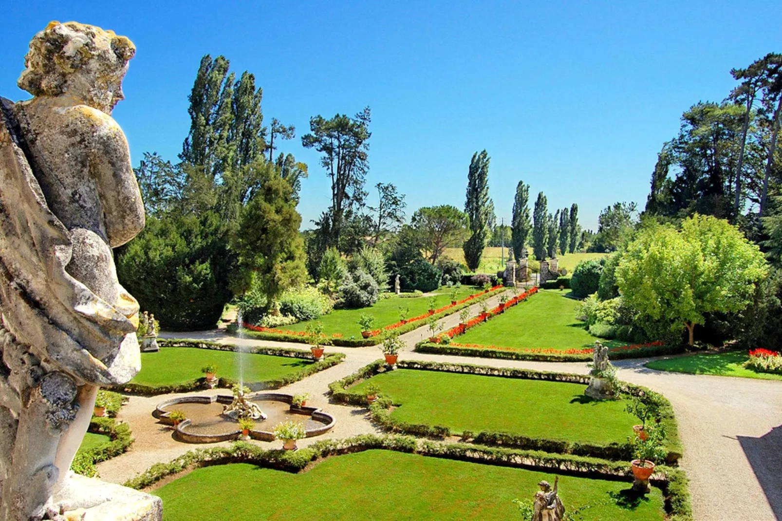 Villa Veneta Padova-Tuinen zomer