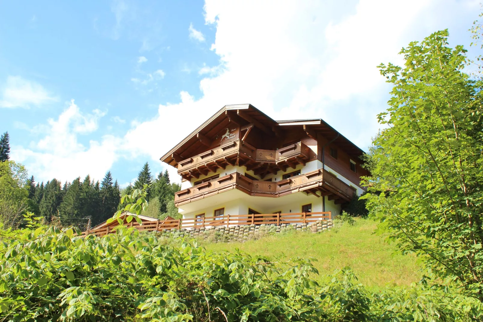 Luxe chalet in Saalbach-Hinterglemm nabij skigebied-Buitenkant zomer