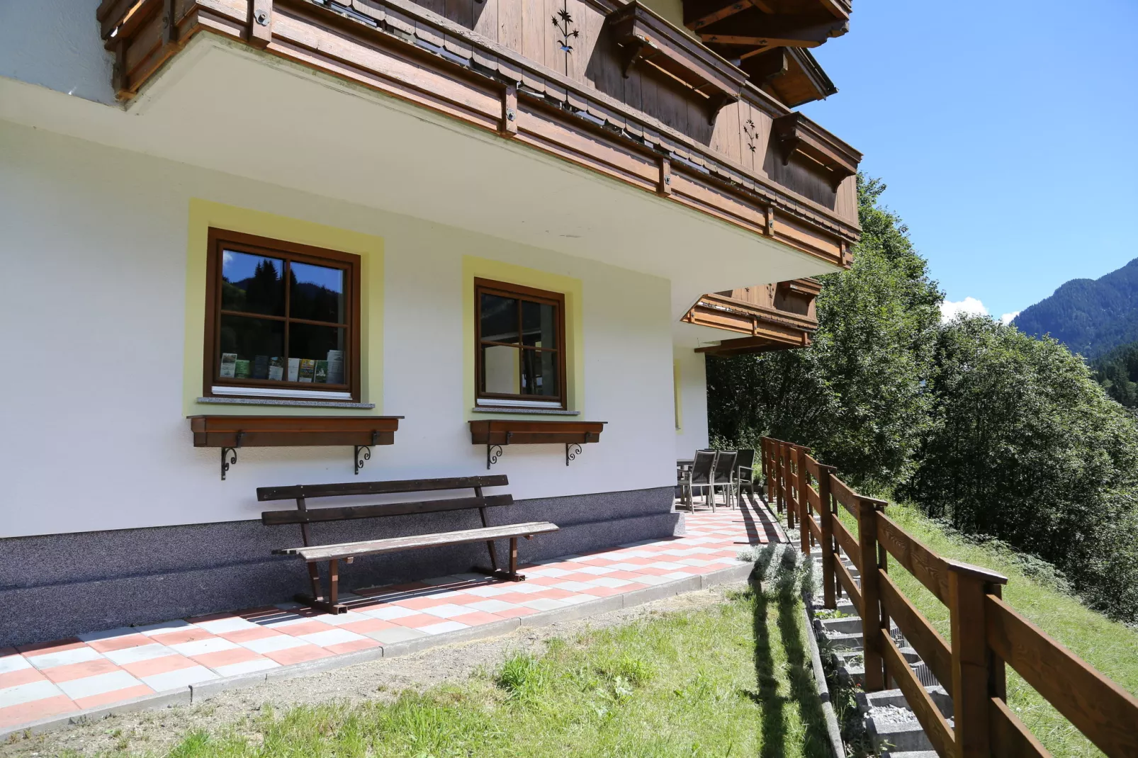 Vrijstaand vakantiehuis in Salzburgerland vlak bij skilift-Terrasbalkon