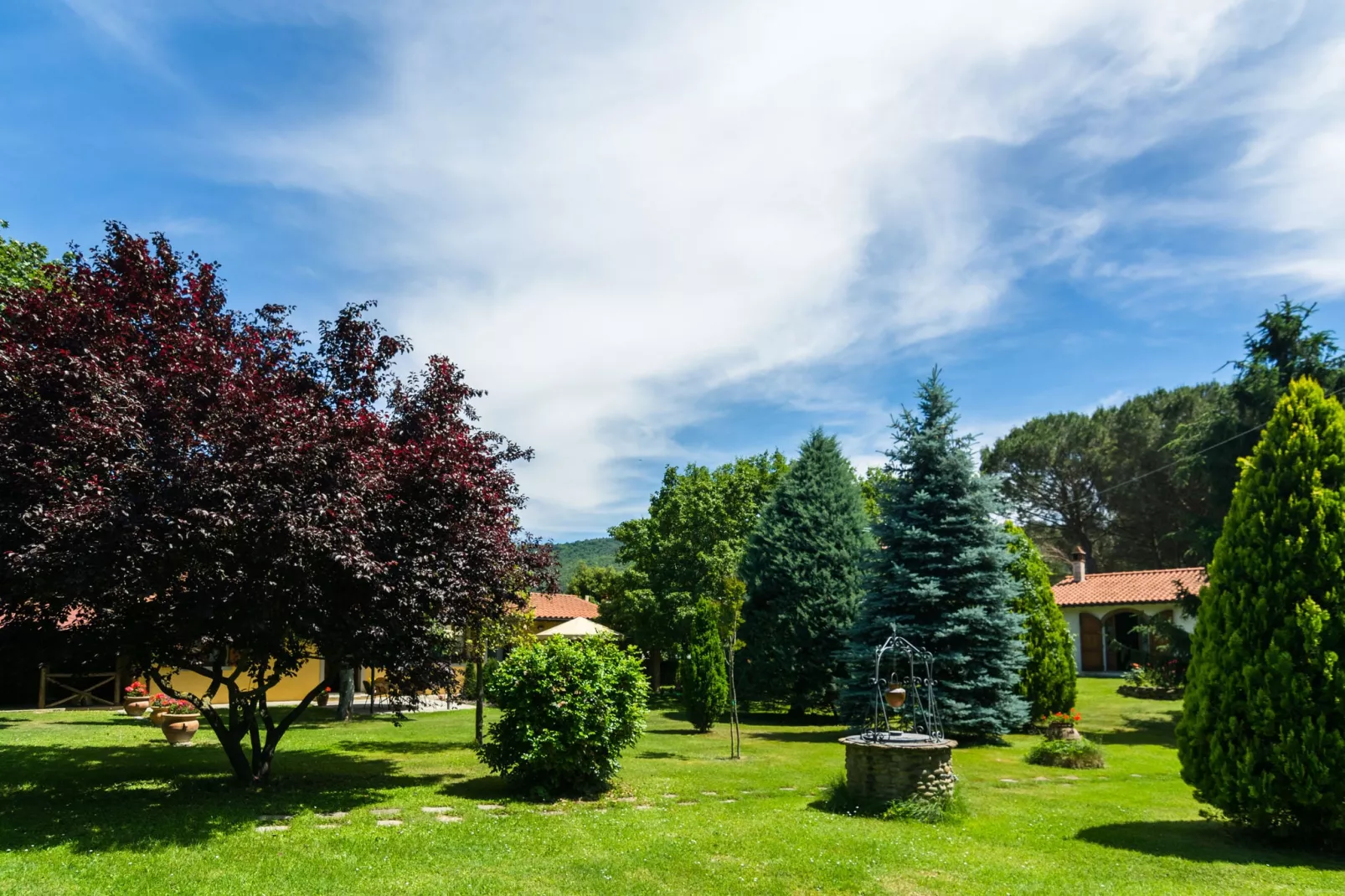 Villa Fiorentino-Tuinen zomer