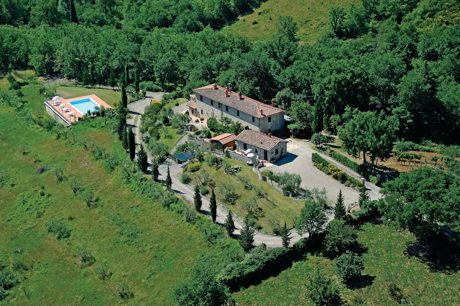 Villa  Le Trappoline-Uitzicht zomer