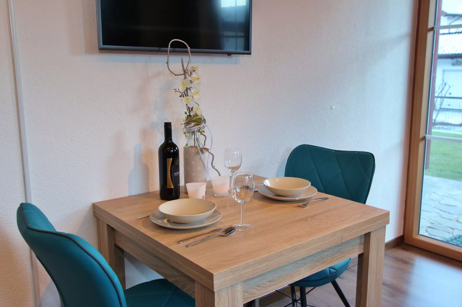 Gezellig appartement in Salzburgerland met tuin en terras-Eetkamer