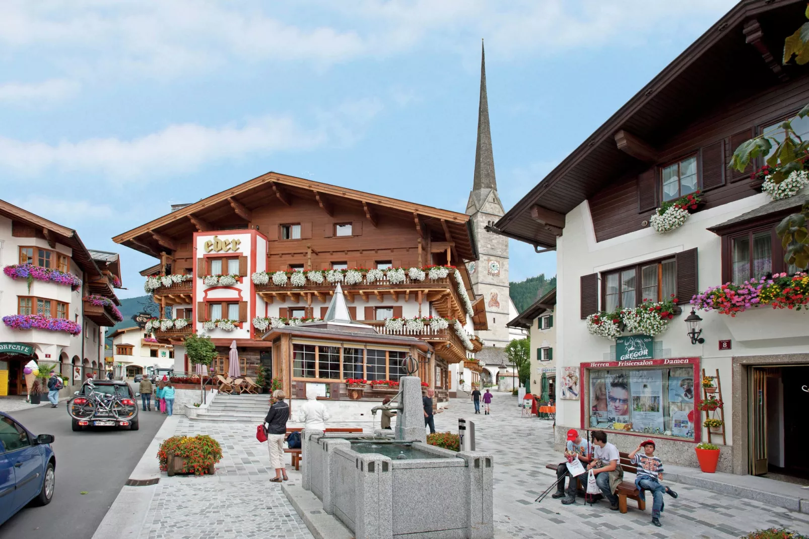 Panoramablick Maria Alm-Gebieden zomer 5km