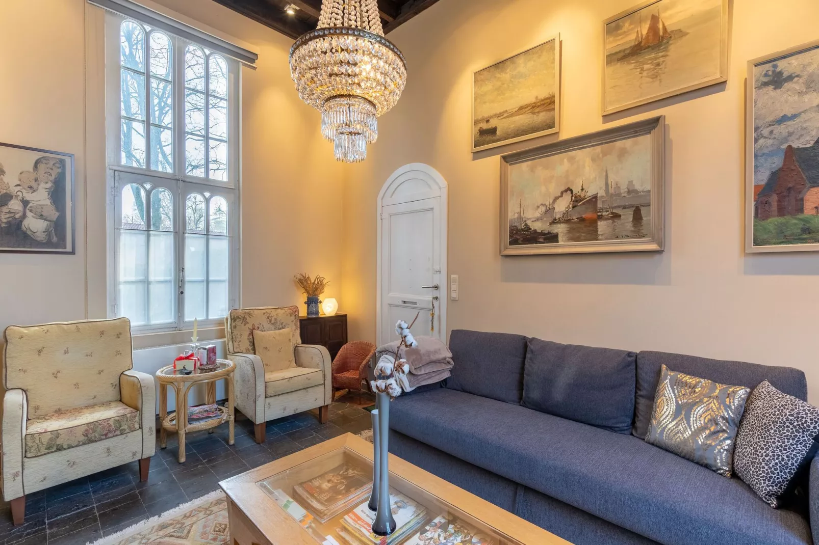Poorthuys Kasteel Wissekerke-Woonkamer