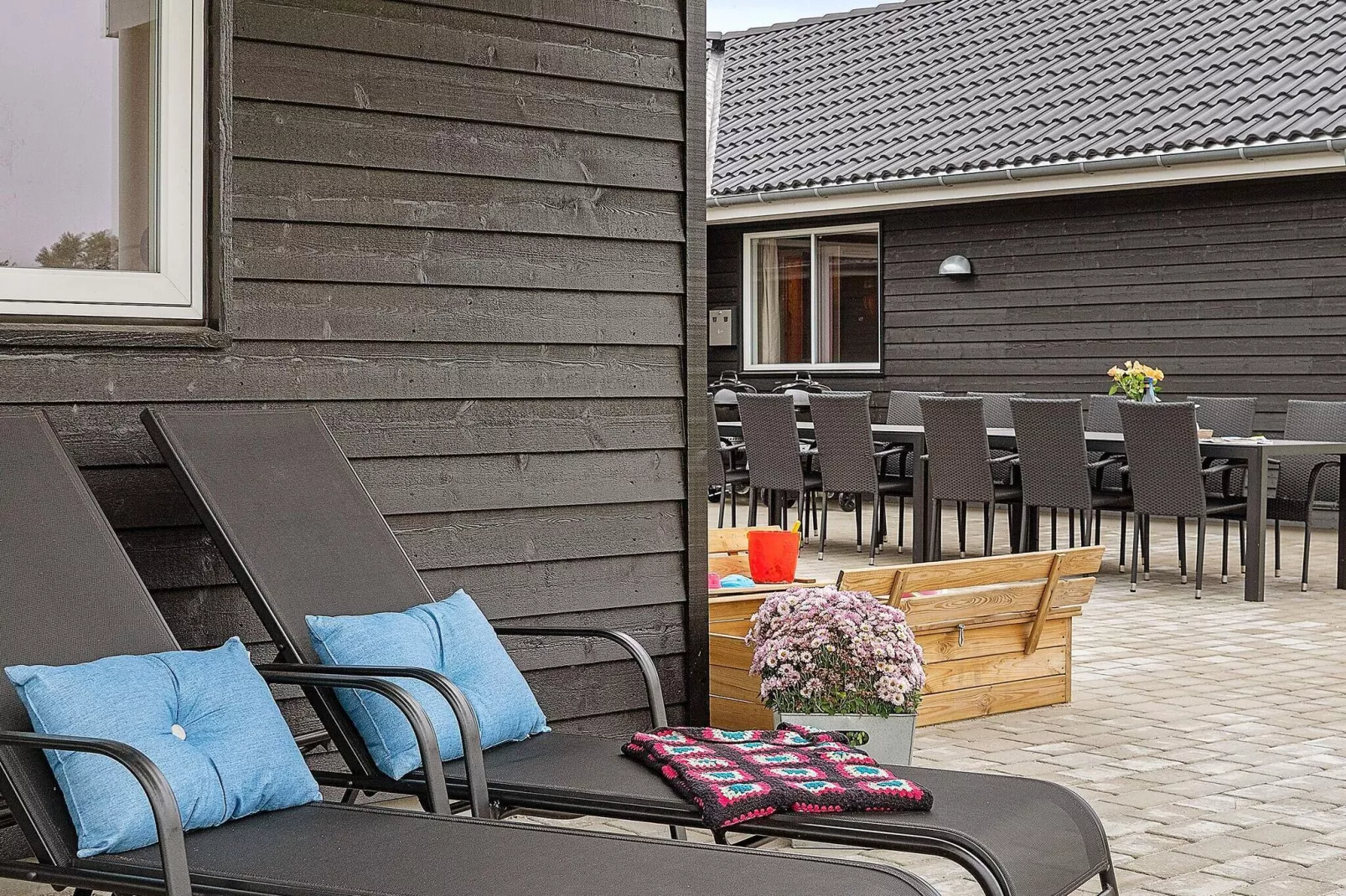 Ruim vakantiehuis in Jutland met zwembad-Uitzicht