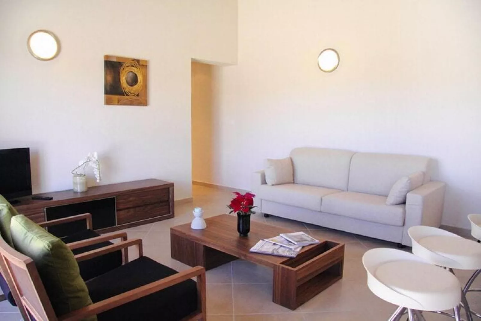 Residence Salina Bay Porto-Vecchio // F3 luxe - 6 pers - côté jardin-Woonkamer