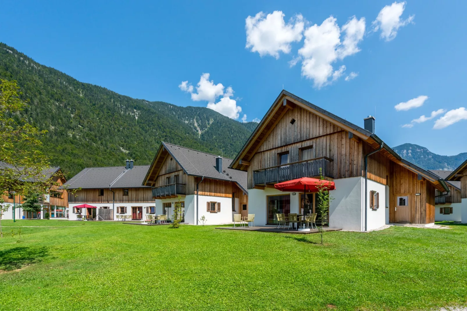 Luxery Salzkammergut Chalet D-Buitenkant zomer