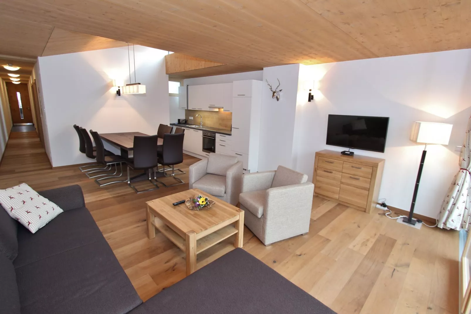 Wildkogel Appartement A-Woonkamer