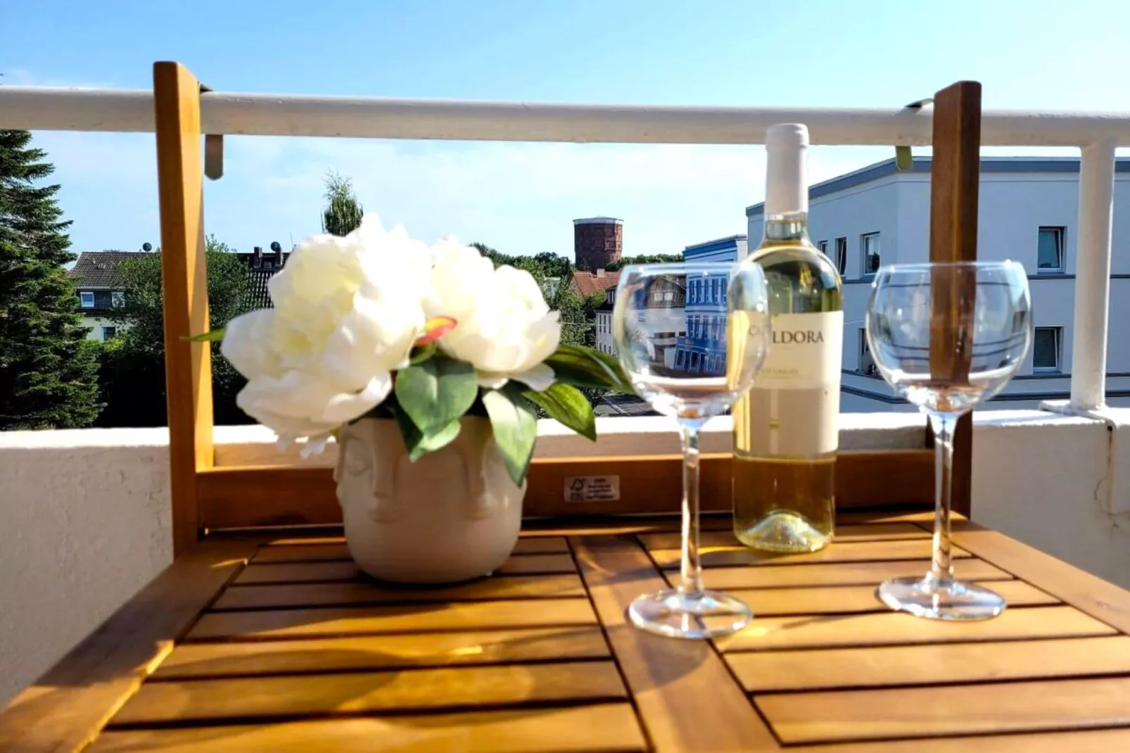 Ferienwohnung Der Anker-Terrasbalkon