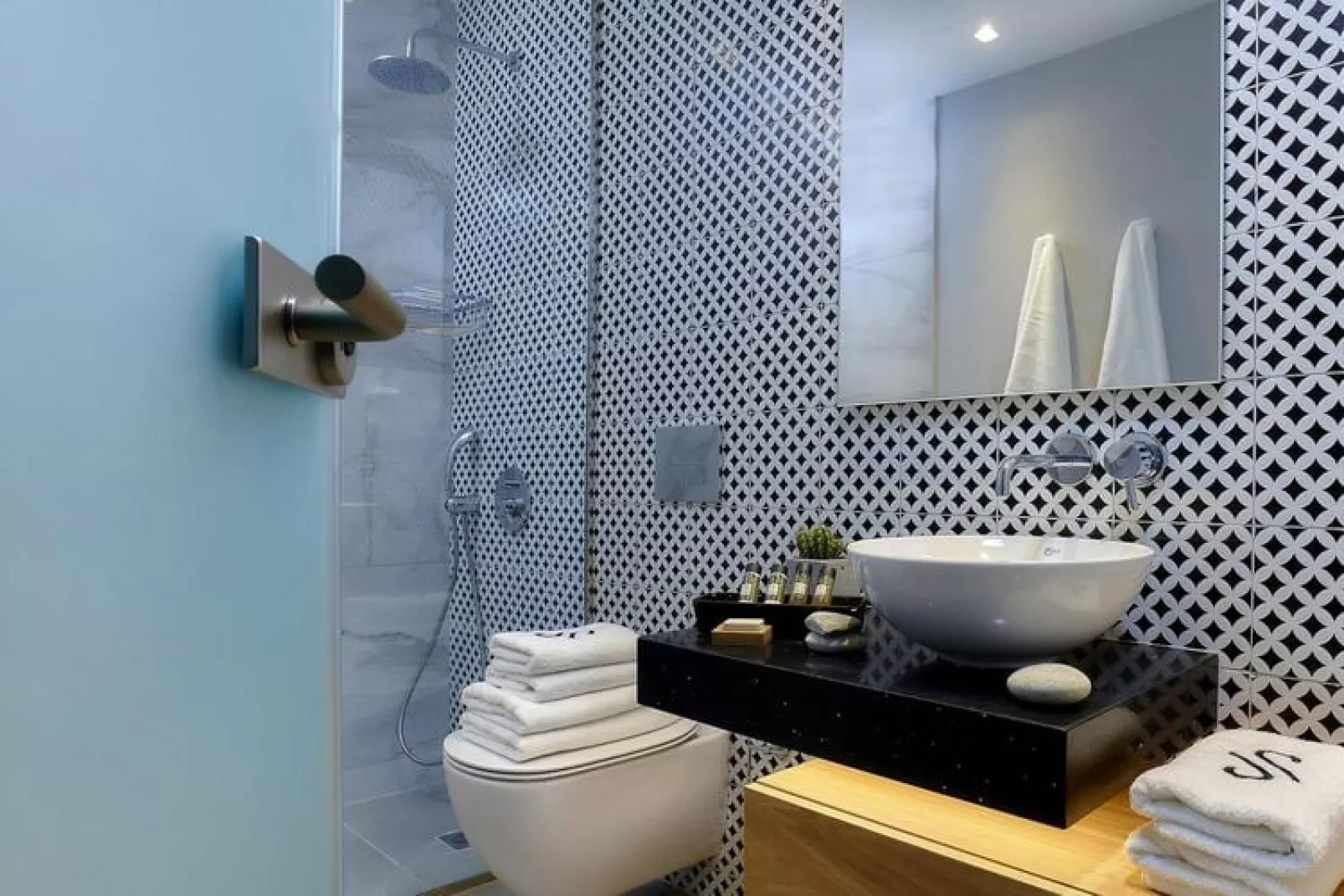 Appartementen Seascape Luxury Residences, Agia Pelagia-Badkamer