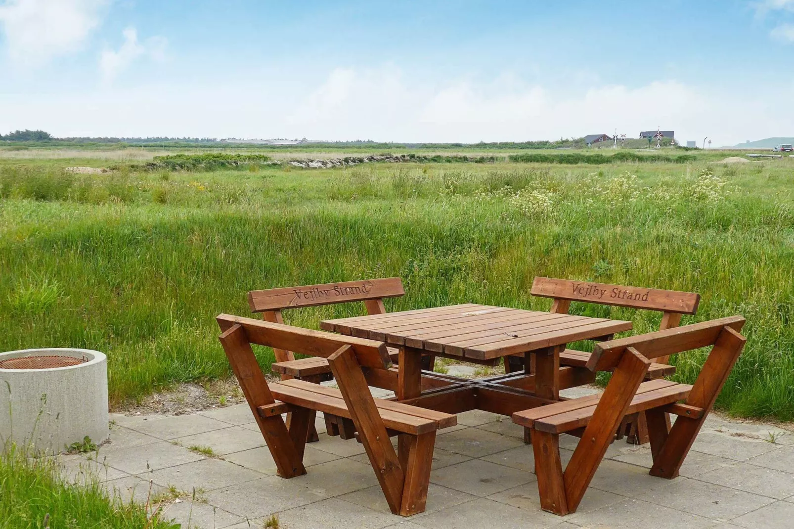 Moderne vakantiewoning met terras in Jutland-Uitzicht