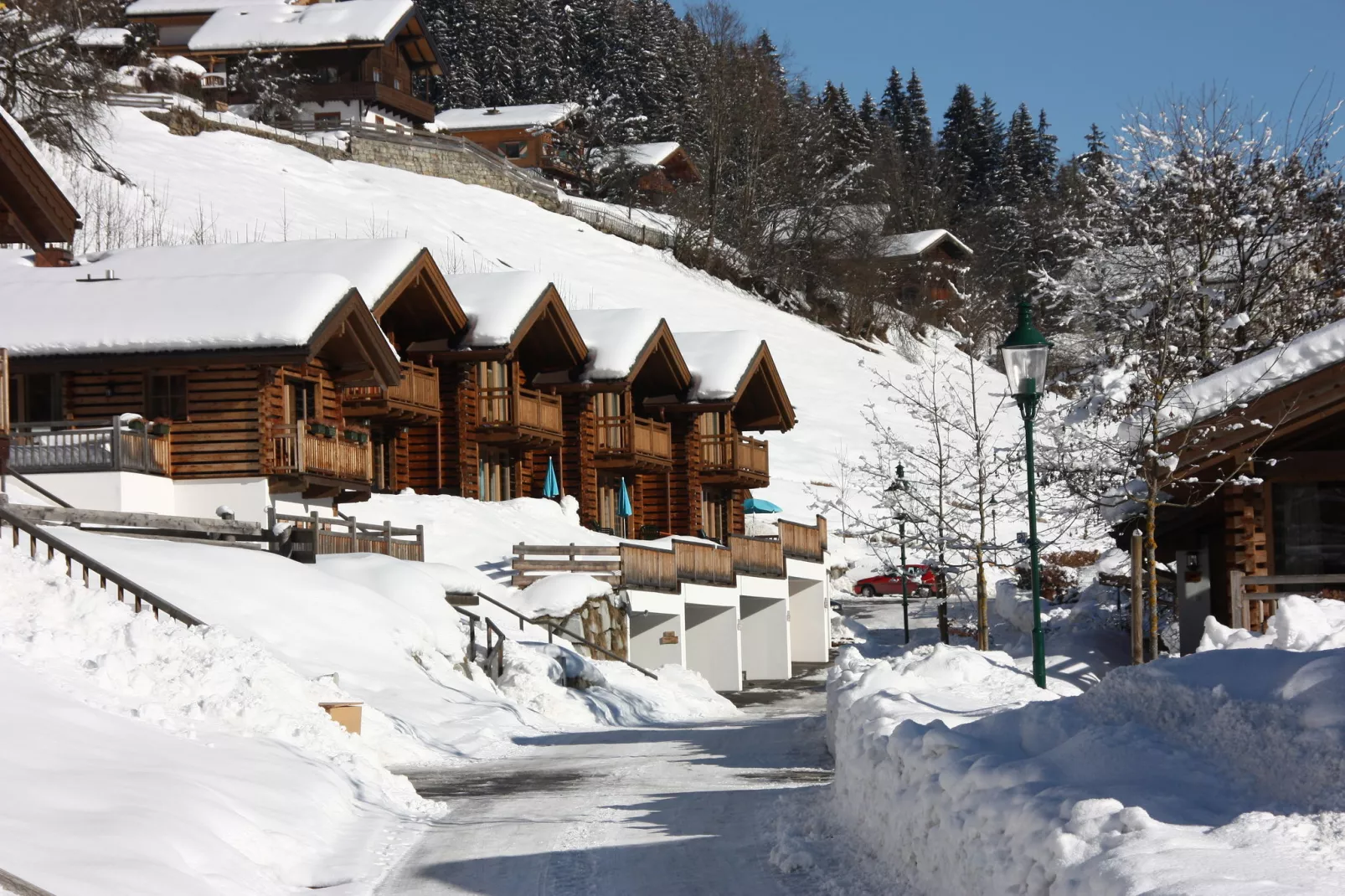 Drive in chalet-Exterieur winter