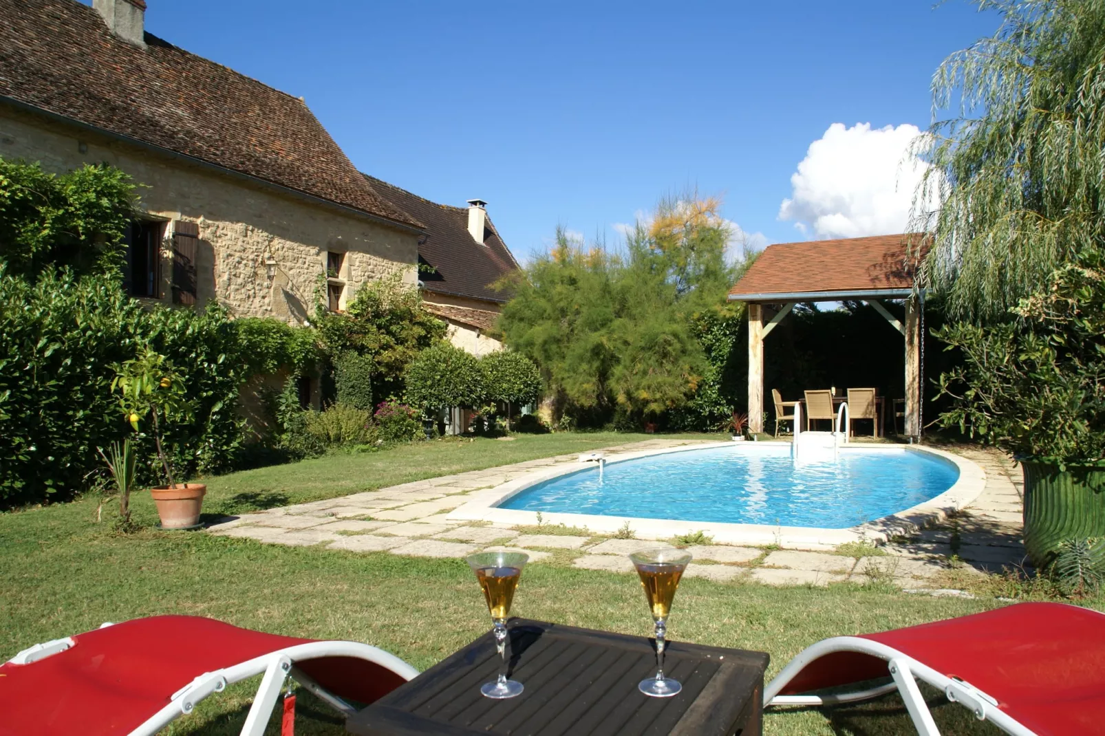 Maison de vacances St Jory las Bloux-Zwembad