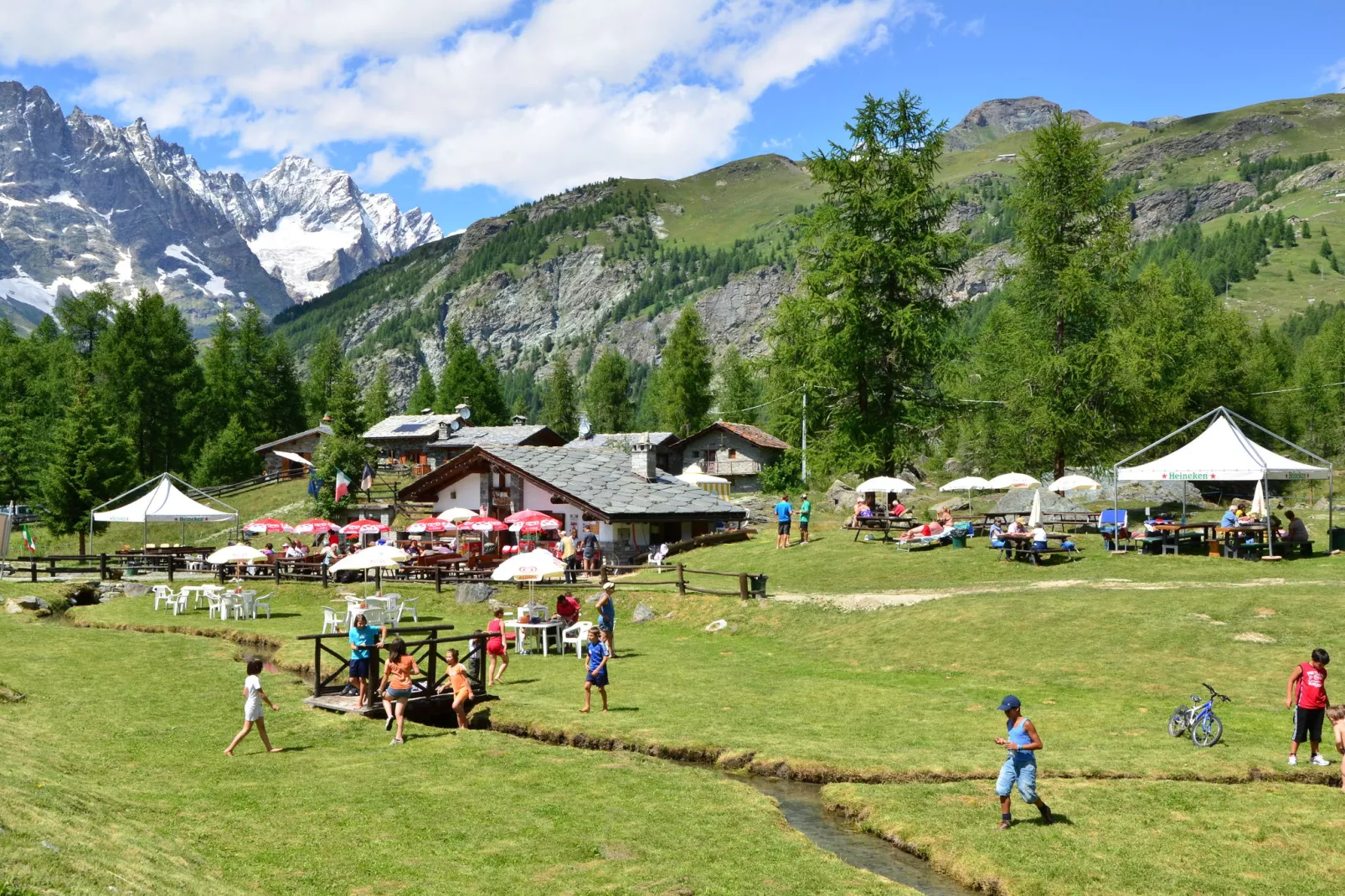 Chalet Antey Grande Diciotto-Gebieden zomer 1km