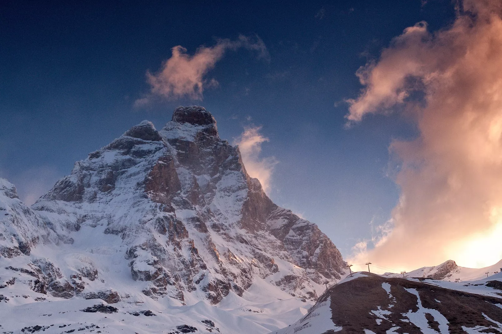 Residenza Cervinia Bilo Sei C-Gebied winter 5km