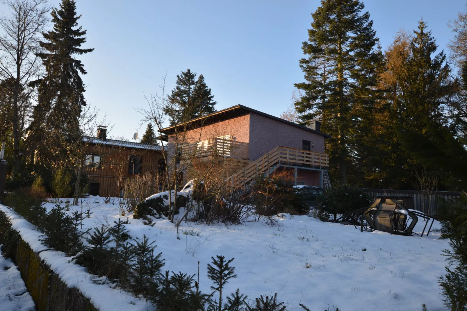 Ferienwohnung Obergeschoss Weitblick II-Exterieur winter