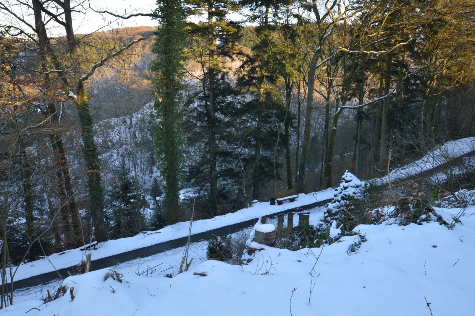 Ferienwohnung Obergeschoss Weitblick II-Gebied winter 1km